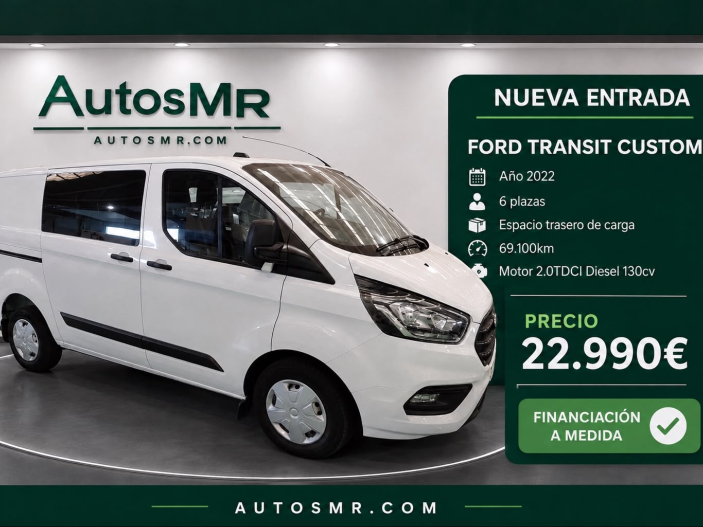 Ford Transit Custom 2.0TDCI 2022 · AutosMR Lanzarote